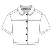 Molde Camisa Cropped Infantil Menina