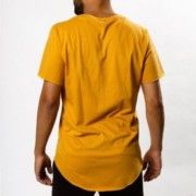 Molde Camiseta Long Corte à Fio Arredondada - Masculino