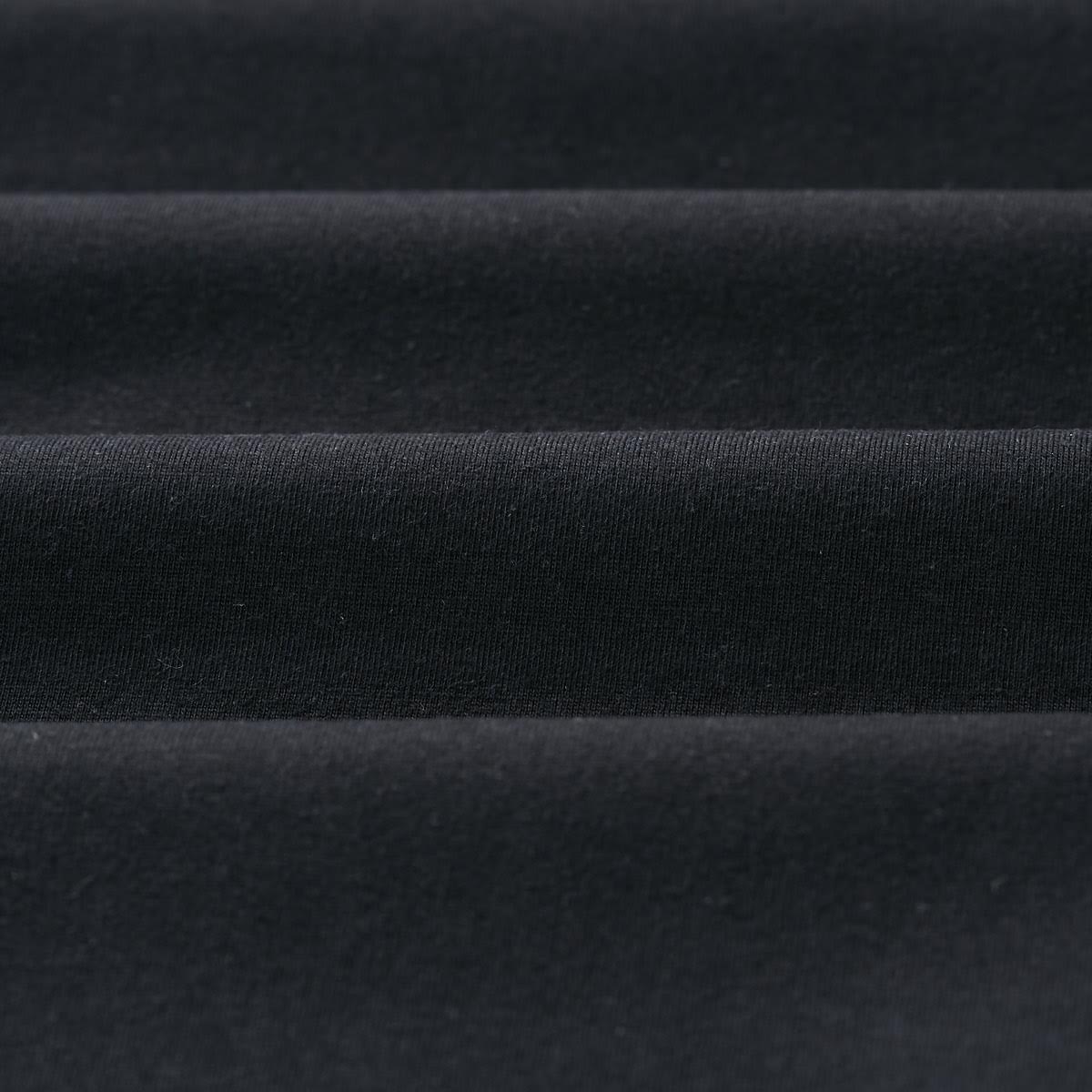 Meia Malha 30X1 Penteada Larga -  Preto (CORTE PRONTO)