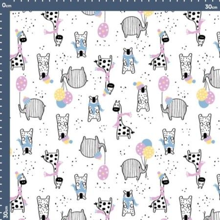 Malha Body Estampada - Winter Safari Fundo Champagne