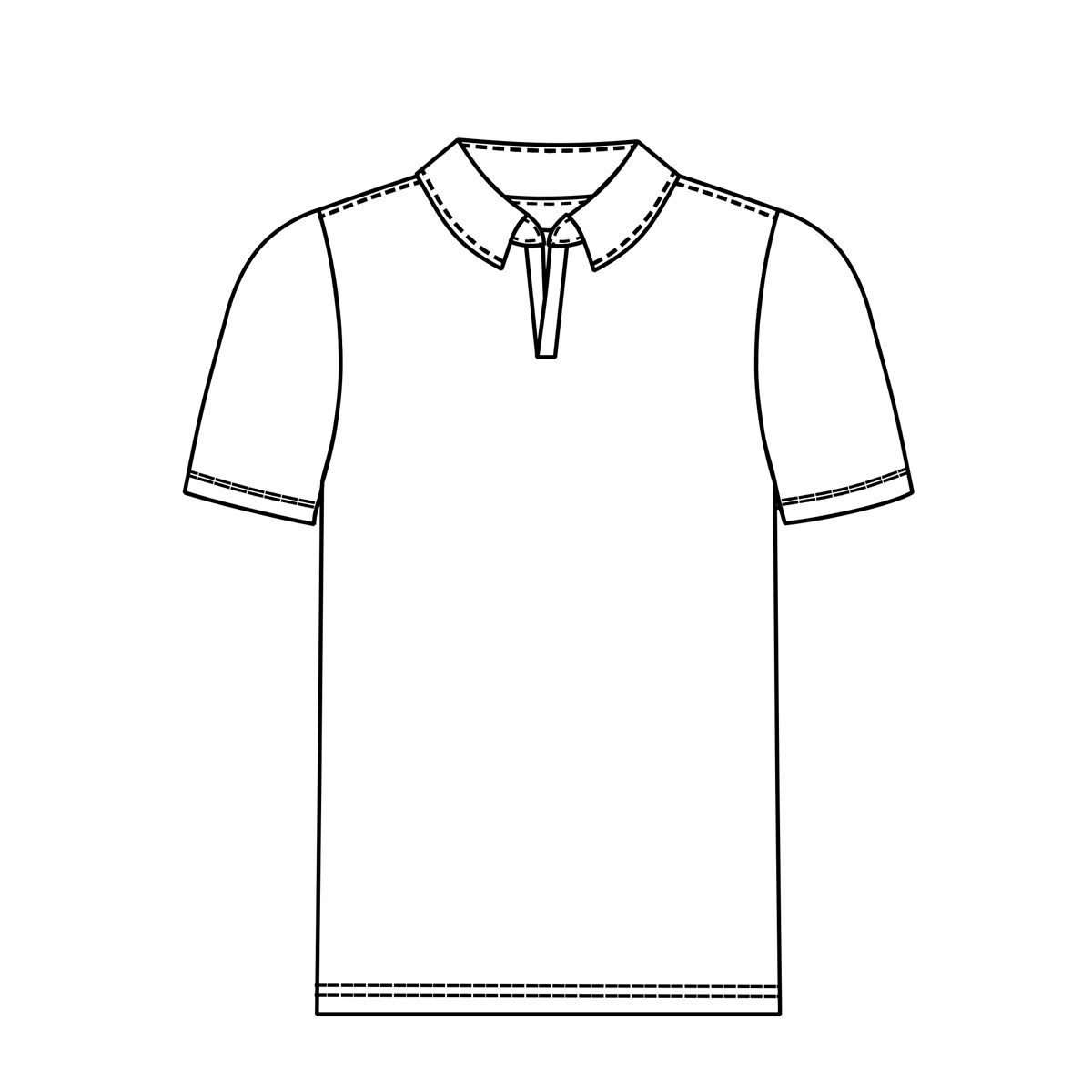 Molde Camiseta Polo Peitilho Diferenciado - Masculina