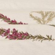 Malha King Size Estampada 30X1 Penteada - Ramo de Flores Fundo Champagne (Fora de Coleção)