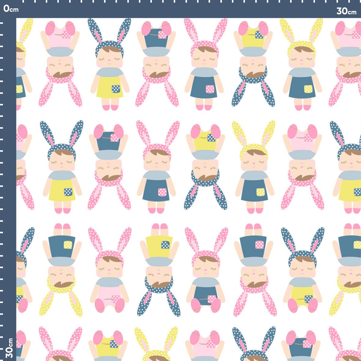 Malha Body Estampada - Encanto de Boneca Fundo Branco