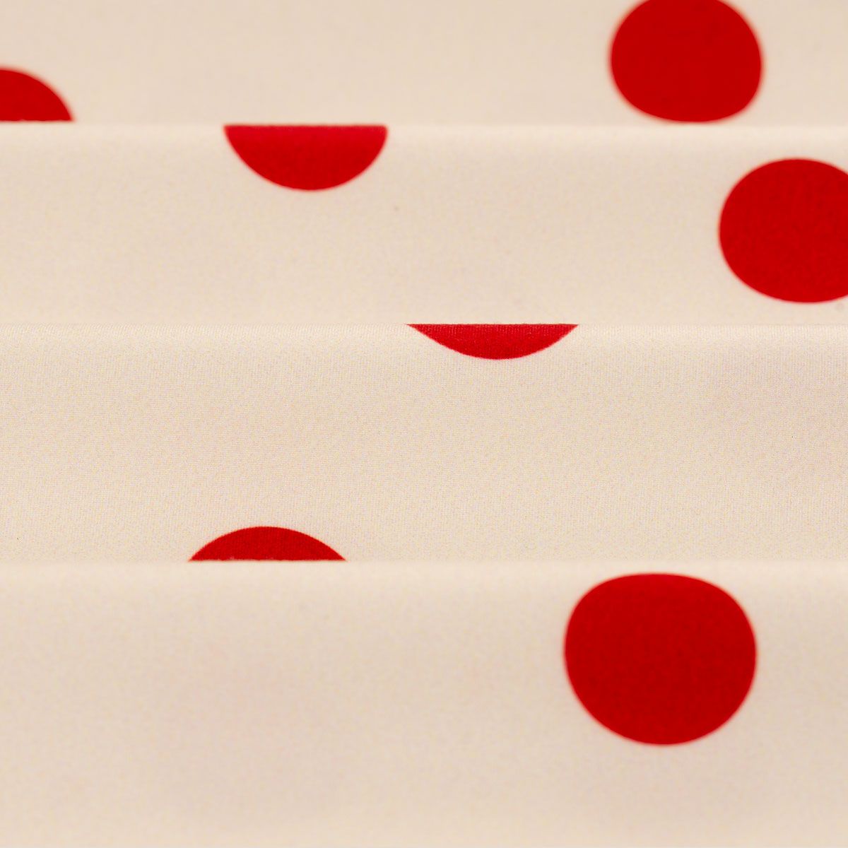 Malhas Sweet Light Print - Poá Red Fundo Champagne