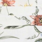 Malha King Size Estampada 30X1 Penteada -   Floral Encantado Fundo Champagne