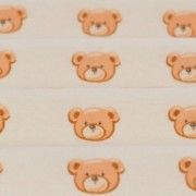 Malha Body Estampada - Sereno Urso Fundo Champagne