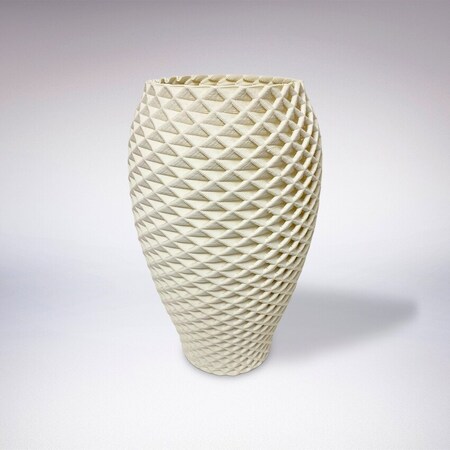 Vaso Abstrato Decor Em Porcelana Entrelaços Coleção 3D