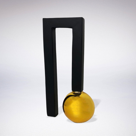 Escultura Decorativa Pêndulo Dourado