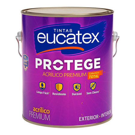 Tinta Acrílica Premium Eucatex Cor Azul Caribe Fosco Parede Melhor Escolha Alta Qualidade 3,6L