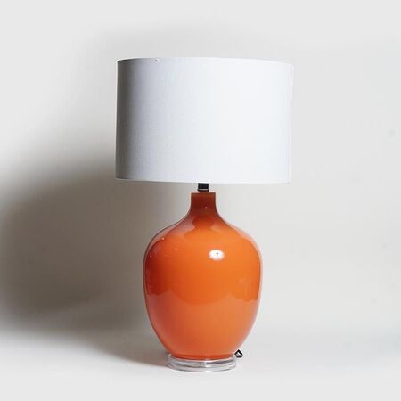 Abajur Design Glass Orange