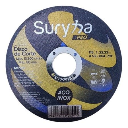 Disco de Corte Suryha PRO 115mm 100 unidades