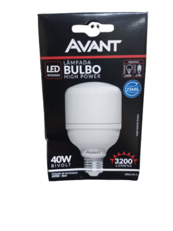 AVANT LAMPADA BULBO LED 40W BIVOLT PCT C/10 UND