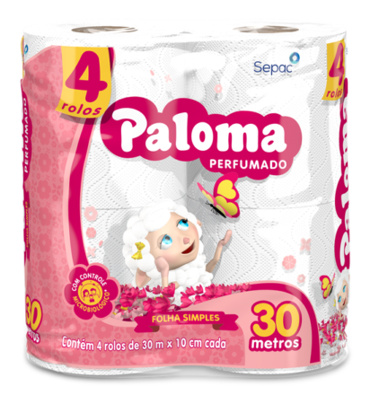 SEPAC-PAPEL HIG.FOLHA SIMPLES PALOMA.PERFUMAD 16X4