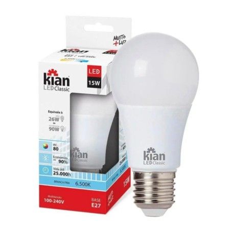 KIAN LAMP LED A-65 15,0W BIV E -27 6,5 K