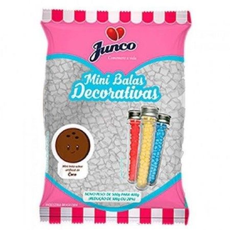 JUNCO-MINI BALA DECORATIVA BRANCA/COCO 15X400GR