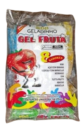 GEL FRUTA MINI GELADINHO 25ML     FARDO C/10 PCTS