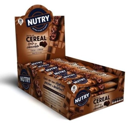 NUTRY BARRA CEREAL BOLO CHOC.DP12X24X22GR