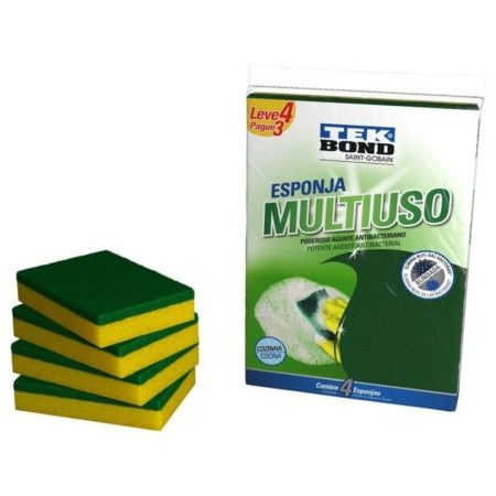 TEKBOND-ESPONJA MULTIOSO ECONOMICA PACK C/4