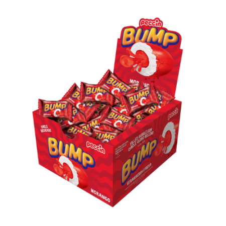 PECCIN CHICLE BUMP MORANGO 140G