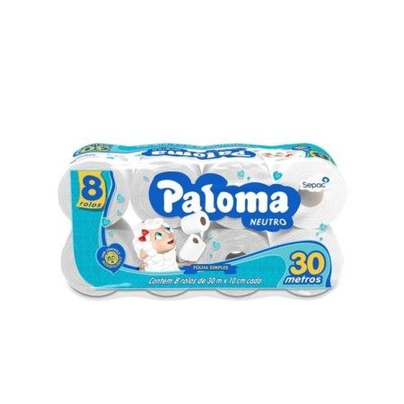 SEPAC-PAPEL HIG.FOLHA SIMPLES PALOMA  8X8