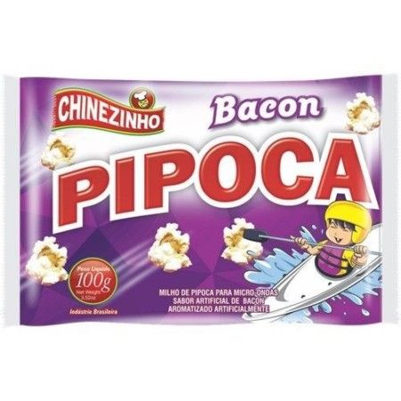 PIPOCA MICROONDAS BACON CHINEZINHA 100G