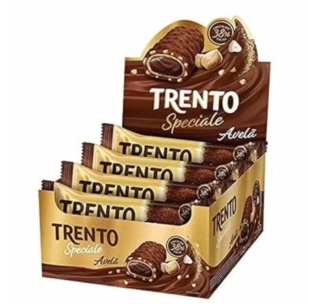 PECCIN-WAFER TRENTO SPECIALE AVELAS AO LEITE 8X12