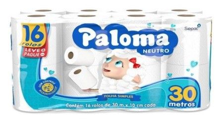 SEPAC-PAPEL HIG PALOMA NEUTRO SIMPLES 16X4X30M