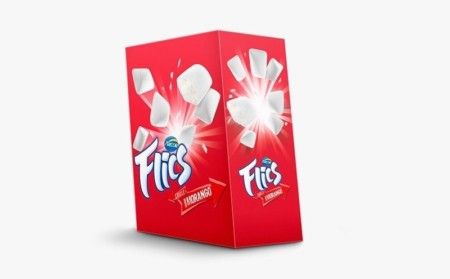 ARCOR CHICLE FLICS MORANGO 204GR