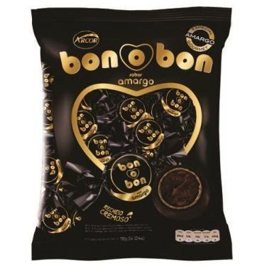 ARCOR BON O BON MEIO AMARGO 750G