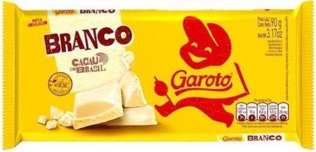 GAROTO-TABLETE CHOC.BRANCO 16X80G