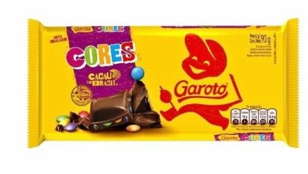 GAROTO-CHOCOLATE TABLETE COLORS  16X80G