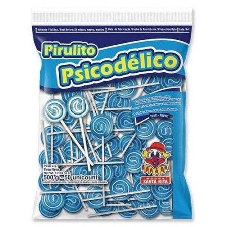 SANTA RITA PIRULITO PSICODELICO AZUL 500G C/50UN