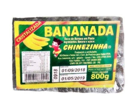 CHINEZINHA BANANADA CRISTAL 800G  20X1