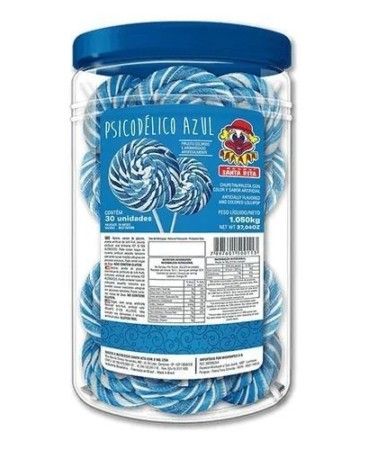 SANTA RITA PIRULITO GIGANTE  AZUL C/30 UN
