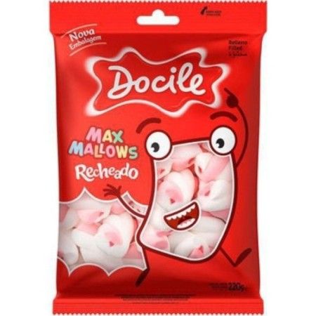 DOCILE-MAXMALLOWS TWIST RECH.ROSA/BRANCO 220GR