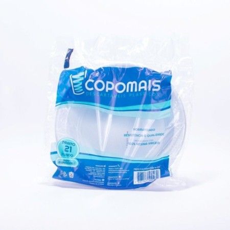 COPOMAIS-PRATO FUNDO REFEICAO 21CM 10UN PCT50