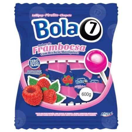 RICLAN-PIRULITO BOLA 7 FRAMBOESA 500G