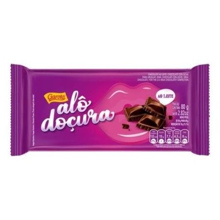 GAROTO-CHOCOLATE ALÔ DOCURA TABLETE 16X80G