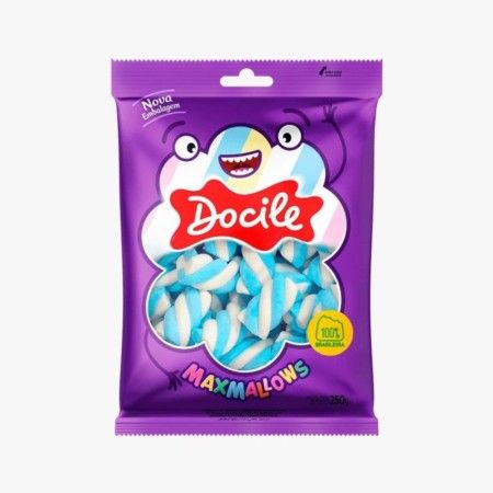 DOCILE- MAXMALLOWS TWIST AZUL/BRANCO BAUN 250G