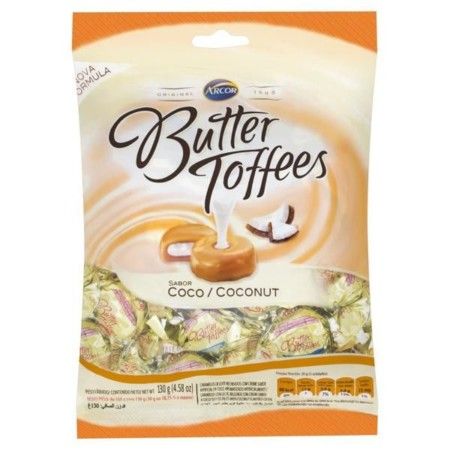 ARCOR-BALAS BUTTER TOFFEES COCO 500GR