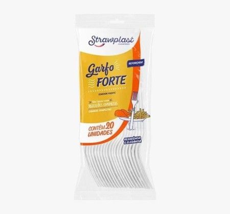 STRAWPLAST GARFO FORTE BRANCO 10X50