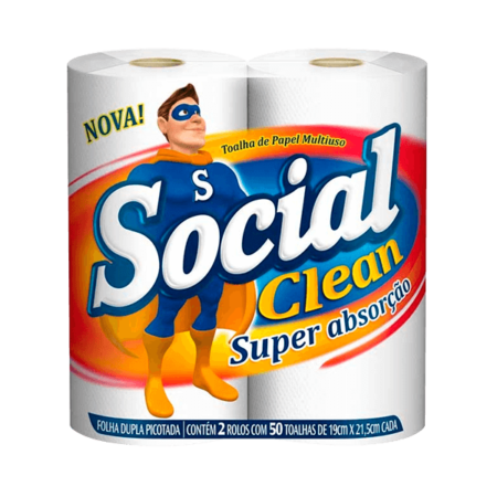 SOFTYS PAPEL TOALHA SOCIAL CLEAN 12X2X50F