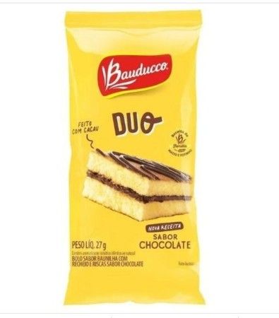 BAUDUCCO BOLINHO DUO DUPLO CHOCOLATE 27G