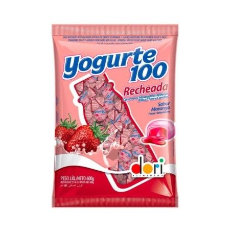 DORI-BALA YOGURTE100 MORANGO RECHEADA 24X600G