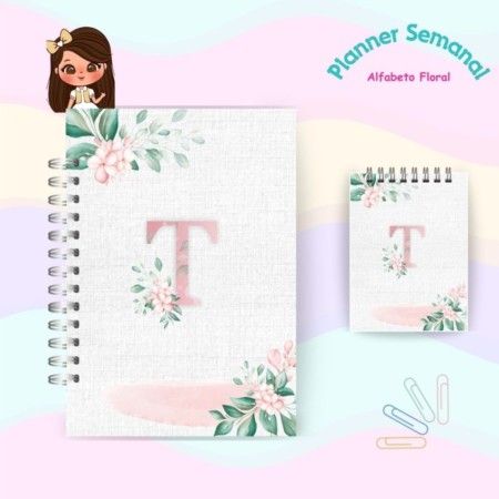 Planner Alfabeto Floral