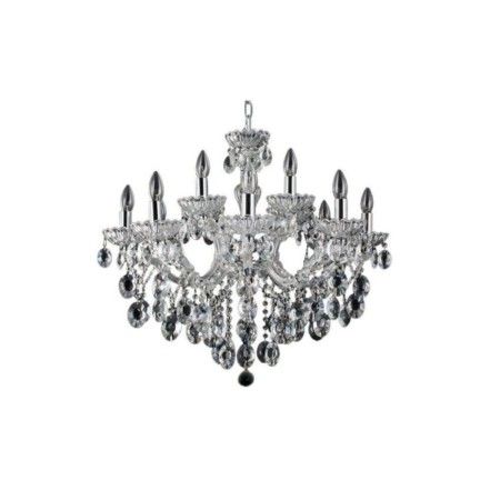 Lustre Maria Teresa em Correntes e Cristais 12 Soquetes E14 700mmx550mm - 40W