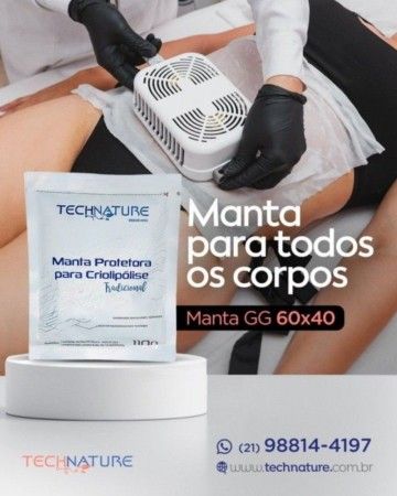 Manta Protetora para Criolipólise 60x40 Tradicional 300g com protetor umbilical Technature