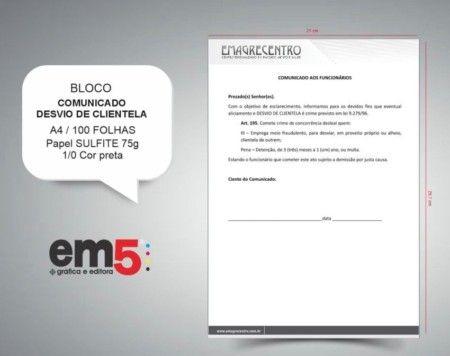 BLOCO COMUNICADO DESVIO CLIENTELA