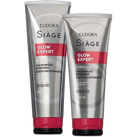 Kit Siàge Glow Expert Eudora - Shampoo 250ml + Condicionador 200ml