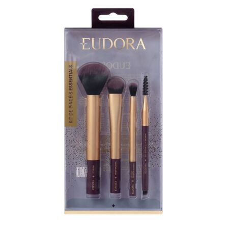 Kit de Pincéis Essentials 1x4 Eudora Glam - Eudora